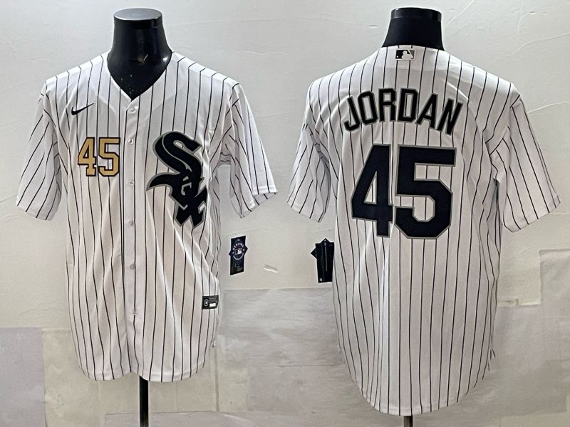 Men Chicago White Sox #45 Jordan white Nike MLB 2025 jersey 04